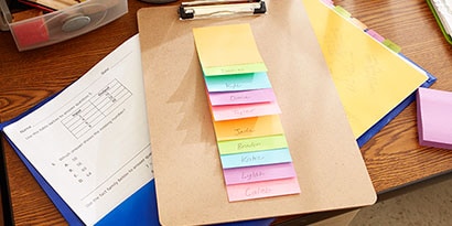 Write each of your student’s name on the bottom margin of a Post-it® Note