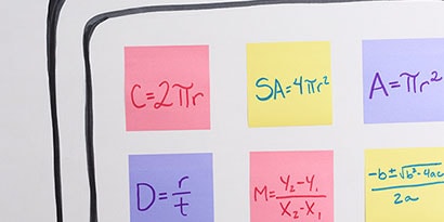 Ask them to write this formula on a Post-it® Note within the grid