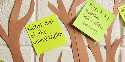 Have students describe their experience on a Post-it® Note