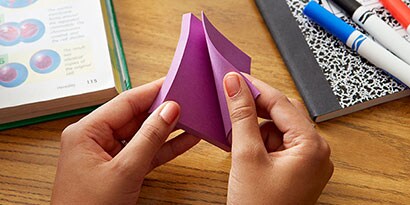 Remove 12 Post-it® Notes from a pad. Do not pull the notes apart in order to preserve a booklet.