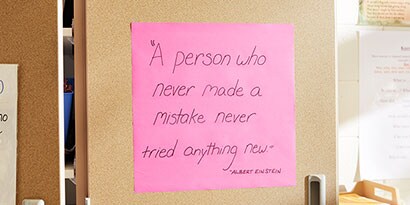 Keep the quote on display for students who need to do make-up work.